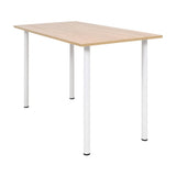Vidaxl eettafel 120x60x73 cm eikenkleur en wit