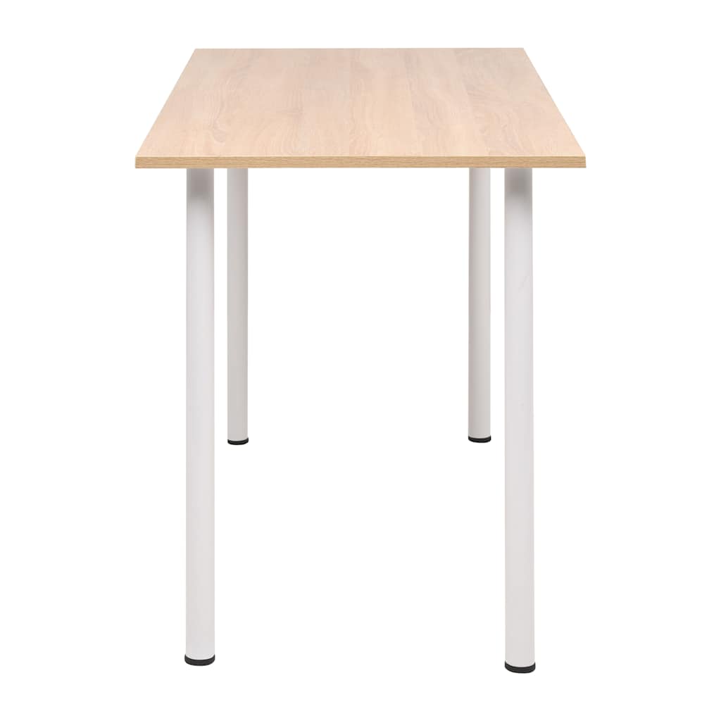 Vidaxl eettafel 120x60x73 cm eikenkleur en wit
