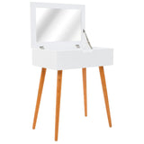 Vidaxl kaptafel met spiegel 60x40x75 cm mdf