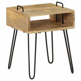 Vidaxl nachtkastje 40x30x47 cm massief mangohout