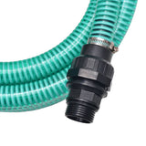 Vidaxl suction hose with couplings 7 m 22 mm green