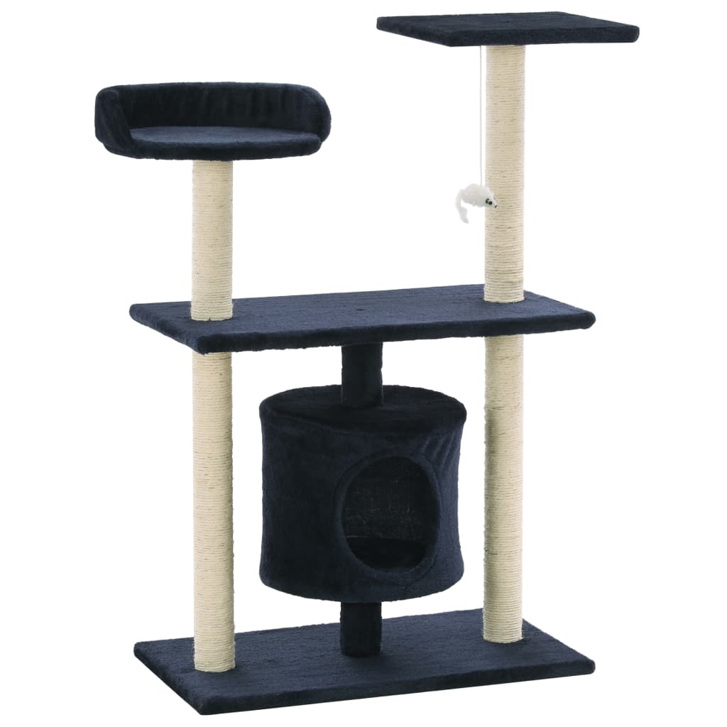 Vidaxl Cat scratching post with Sisal scratching posts 95 cm dark blue