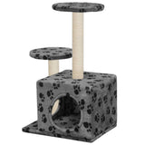 Vidaxl Cat Scratching Post med sisal skrabende stillinger 60 cm pootprints grå