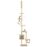 Vidaxl kattenkrabpaal met sisal krabpalen 260 cm beige