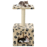 VidaXL cat scratching post with sisal scratching post 55 cm Pootprints Beige