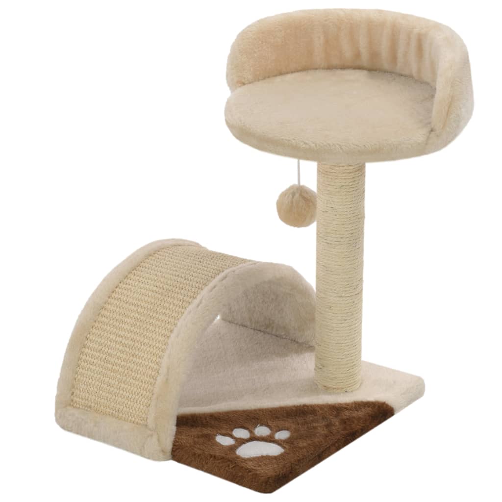 Vidaxl Cat Scracking Post s Sisal Scratching Post 40 cm Beige a Brown