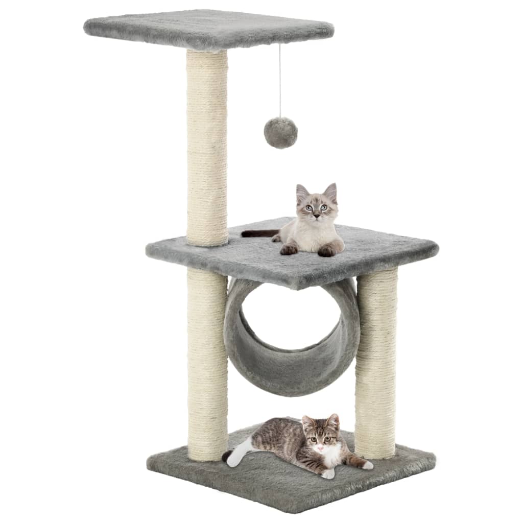 VidaXL cat scratching post with sisal scratching posts 65 cm gray