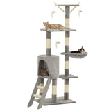 VidaXL cat scratching post with sisal scratching posts 138 cm gray