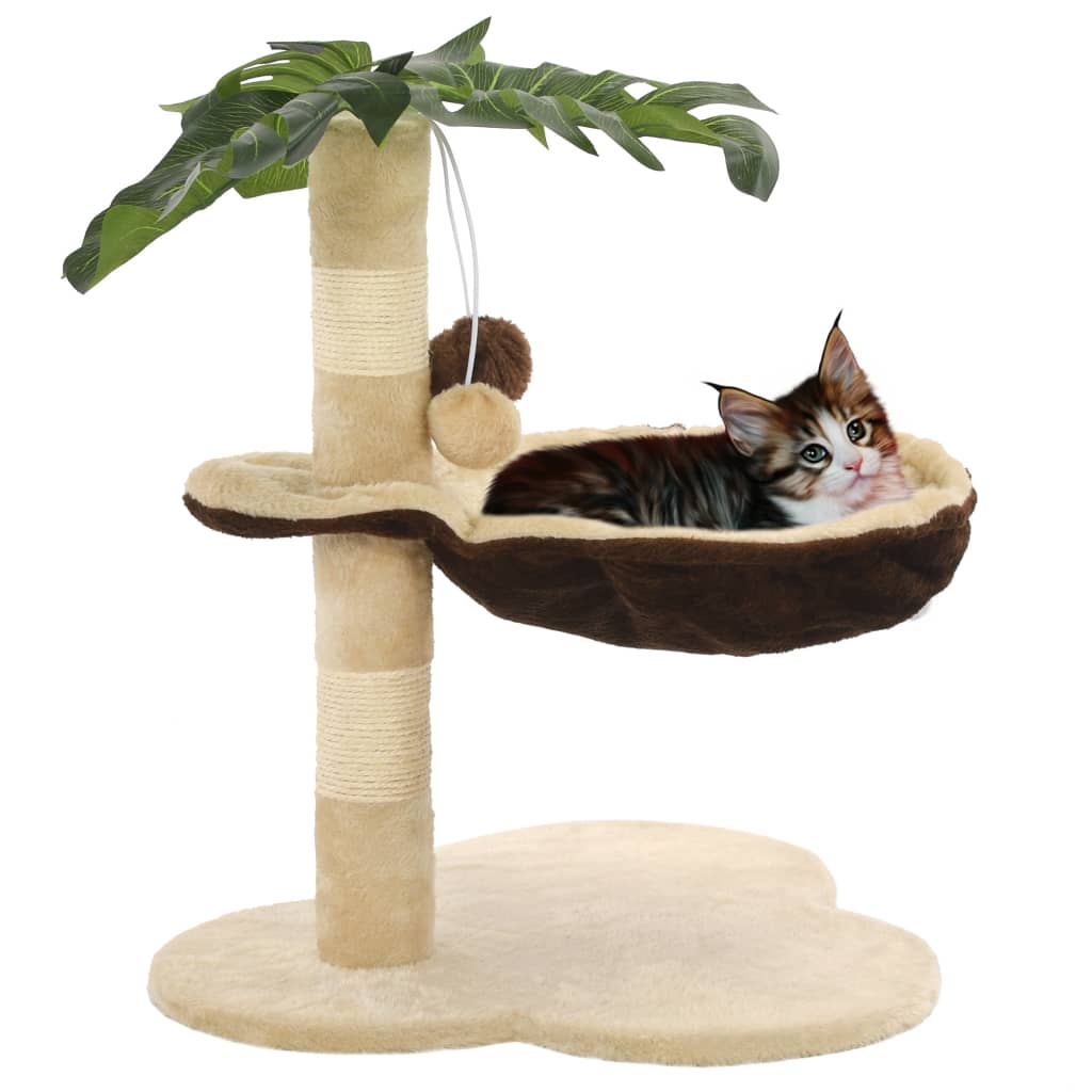 Vidaxl cat scratching post with sisal scratching post 50 cm beige and brown