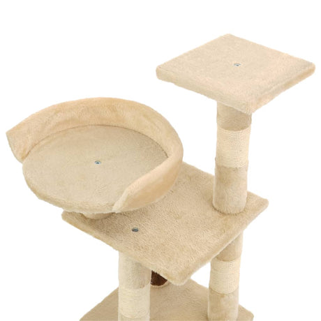 Vidaxl kattenkrabpaal met sisal krabpalen 65 cm beige