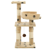 Vidaxl Cat Ranging Post con postes de rascado de sisal 65 cm Pootprints beige