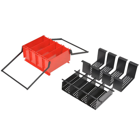Vidaxl brikettenpers voor papier 38x31x18 cm staal zwart en rood