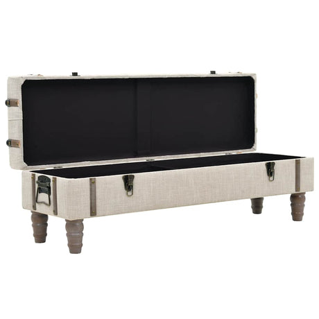Vidaxl opbergbankje 111x34x37 cm massief hout en staal