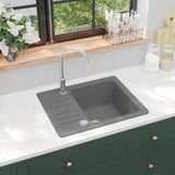 Vidaxl Sink Single Bowl of Granite Grey