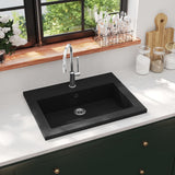 Vidaxl Washbasin 600x450x120 mm granito nero