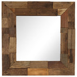 Vidaxl Mirror 50x50 cm trdni recikliran les