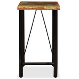 Vidaxl barset massief gerecycled hout, echt leer en canvas 3-delig