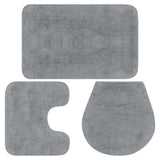 Vidaxl Bathmatting Tabet Gray 3 piezas