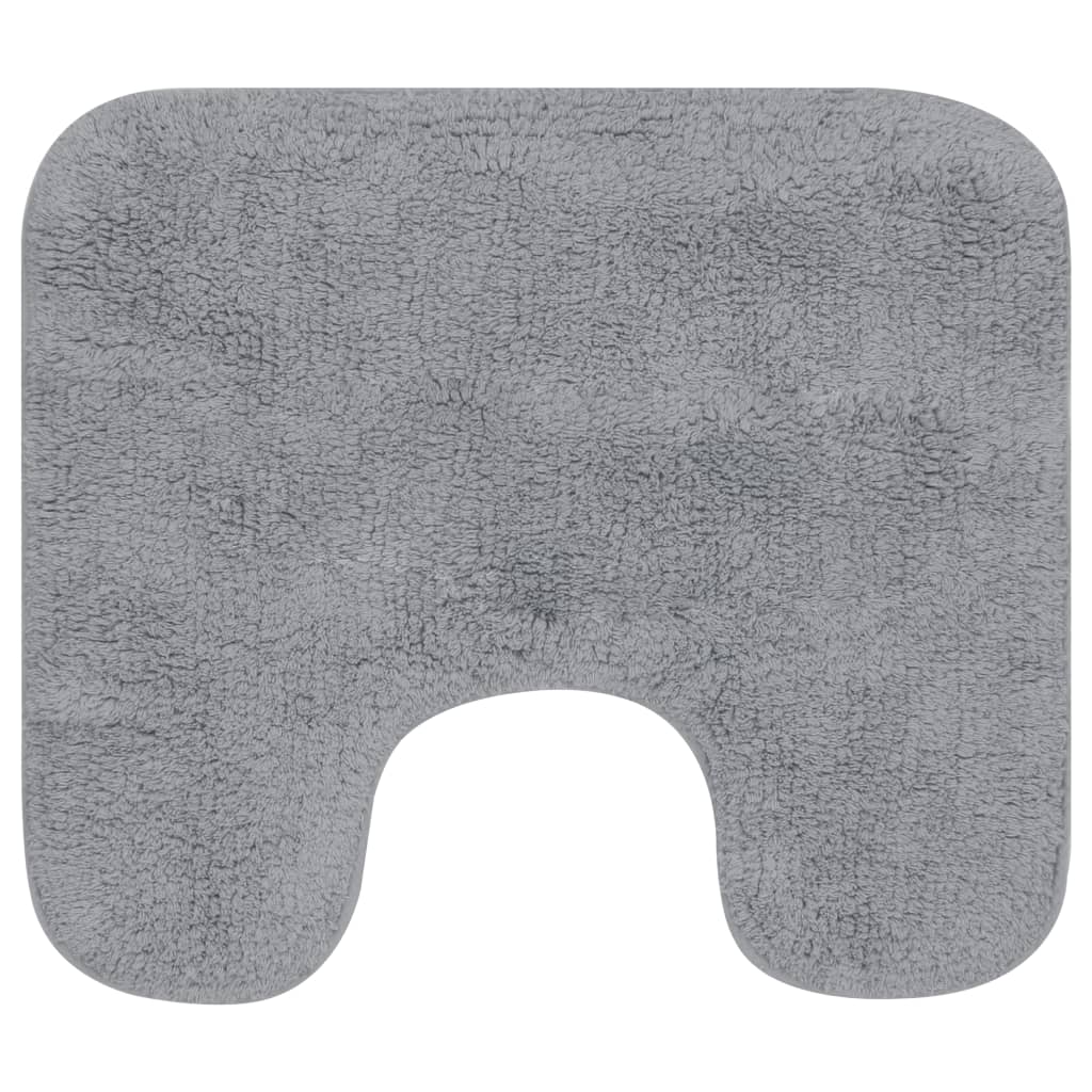 Vidaxl Bathmatting Set Fabric Grey 3-Piece