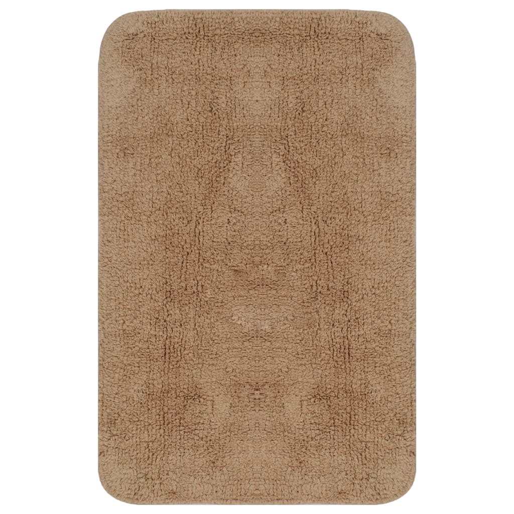 Vidaxl Bathmatting Set di tessuto beige a 3 pezzi