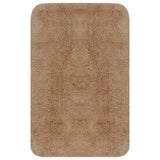 Vidaxl Bathmatting de tela beige de 3 piezas