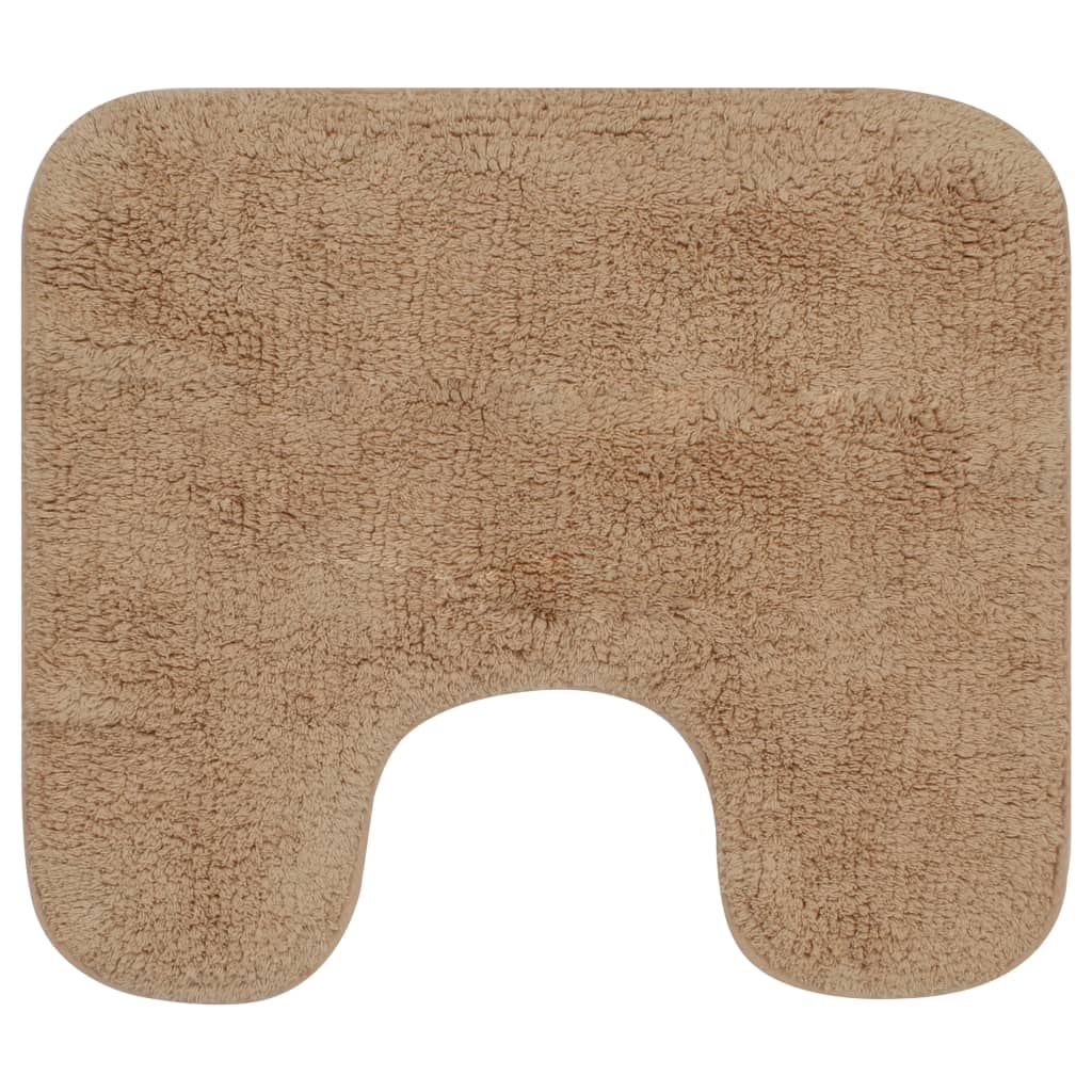 Vidaxl Bathmatting de tela beige de 3 piezas