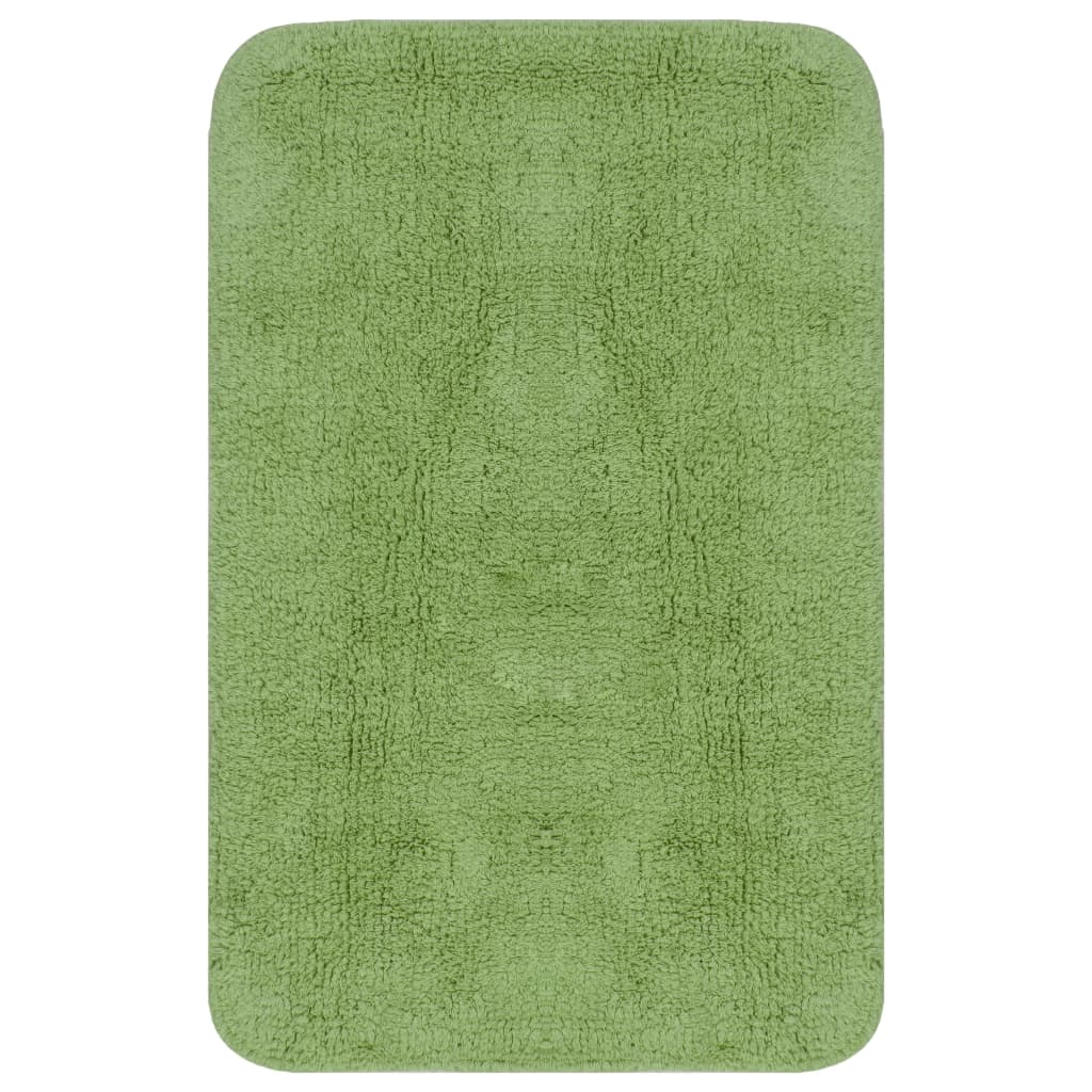 Vidaxl Bathmatting Set tela verde de 3 piezas