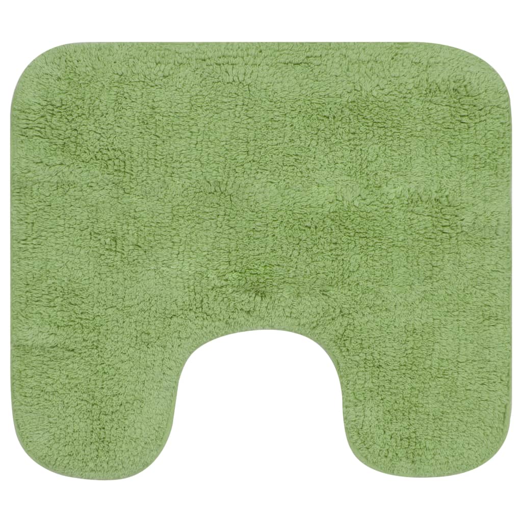 Vidaxl Bathmatting Set tela verde de 3 piezas