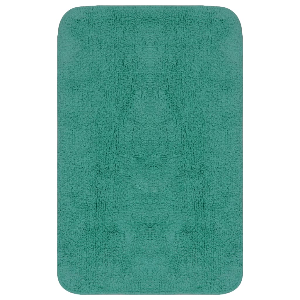 Vidaxl Bathmatting Set Fabric Turquoise 3-Piece