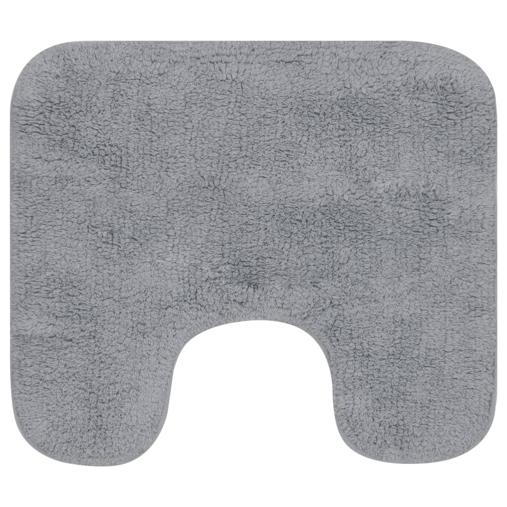 Vidaxl Bathmatting Set Fabric Gris Grey en 2 parties