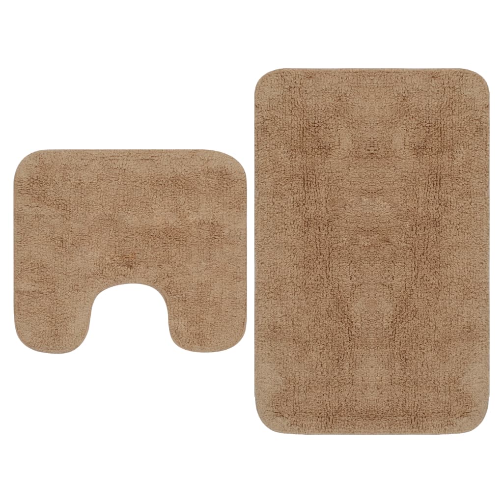 Vidaxl Bathmatting Set iz tkanine Beige 2-del