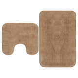 Vidaxl Bathmatting Set di tessuto beige in 2 parti