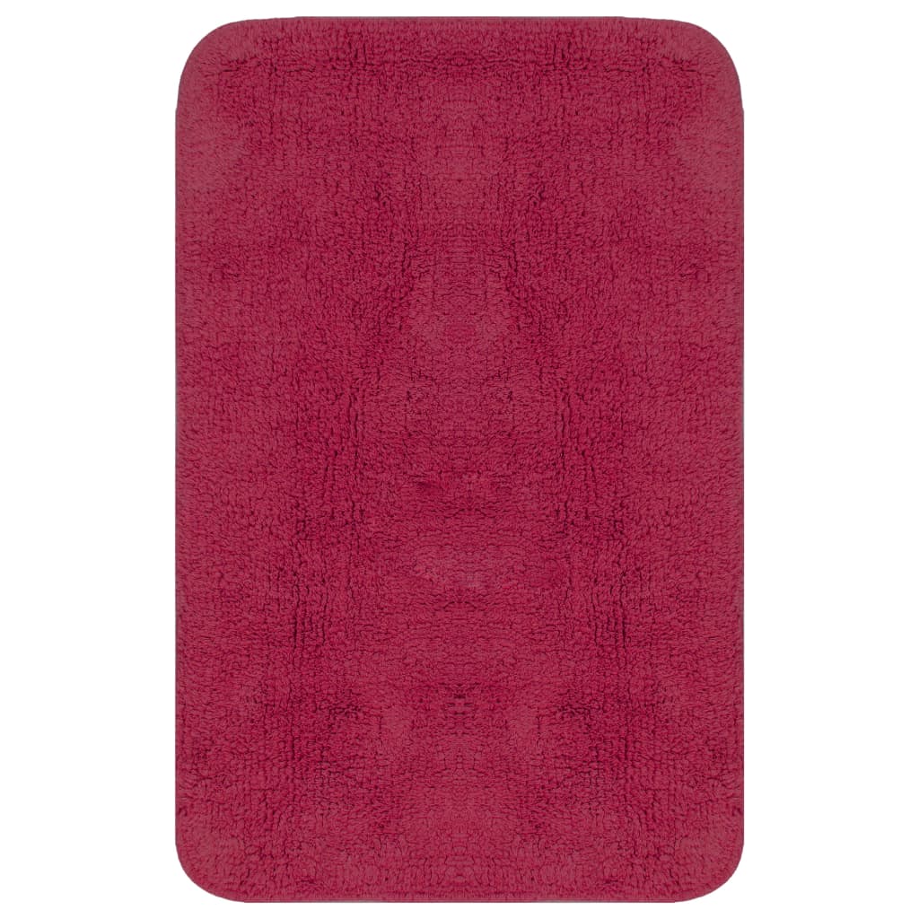 Vidaxl Bathmatting Set Fabric Fuchsia in 2 pezzi