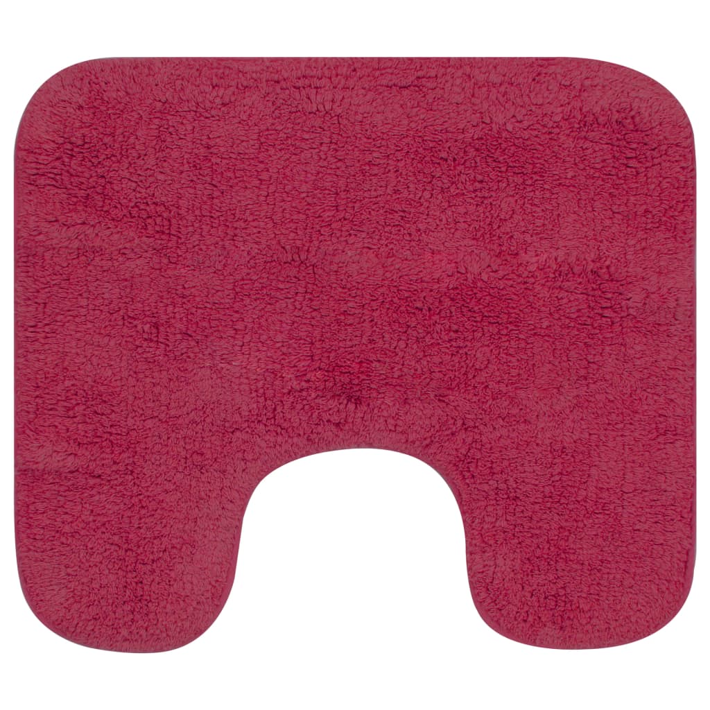 Vidaxl Bathmatting Set Fabric Fuchsia 2-del