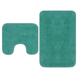 Vidaxl Bathmatting Set Fabric Turquoise 2 pezzi