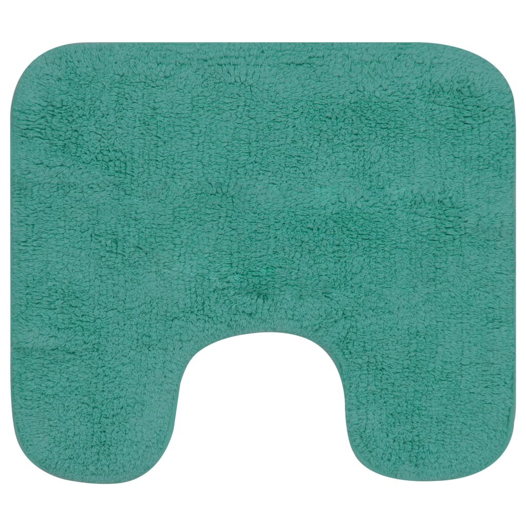 VidaXL Bathmatting set fabric turquoise 2-piece