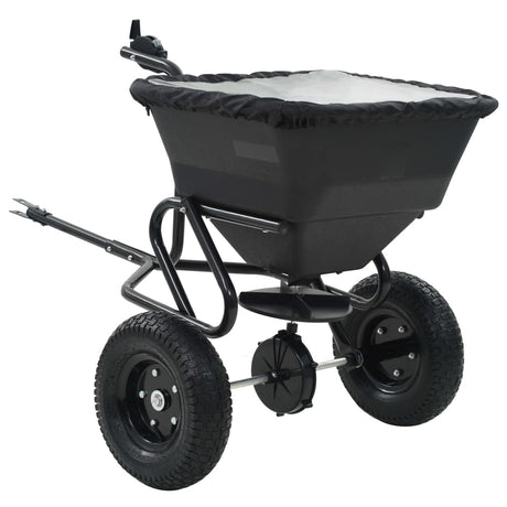 Vidaxl strooiwagen sleepmodel 45 l 125x74x79 cm pvc en staal