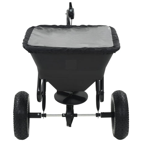 Vidaxl strooiwagen sleepmodel 45 l 125x74x79 cm pvc en staal