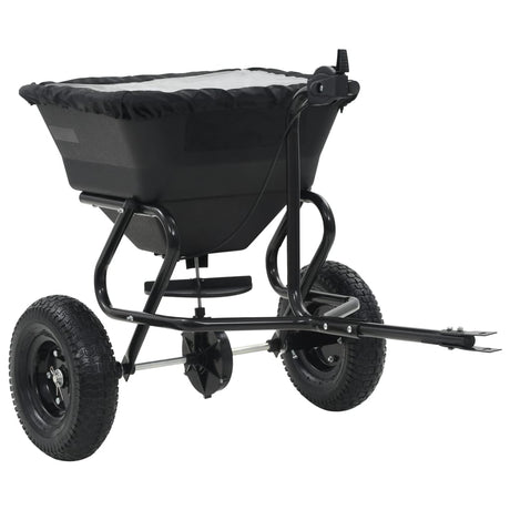 Vidaxl strooiwagen sleepmodel 45 l 125x74x79 cm pvc en staal