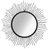 Vidaxl Mirror de pared Sunburst 80 cm Negro