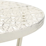 Vidaxl bistrotafel vintage stijl rond 40x70 cm metaal wit