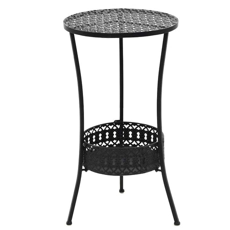 Vidaxl bistrotafel 40x70 cm metaal zwart