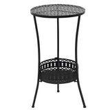 Vidaxl bistrotafel 40x70 cm metaal zwart