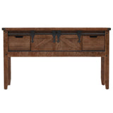 Vidaxl wandtafel 131x35,5x75 cm massief vurenhout bruin