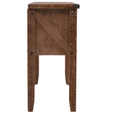 Vidaxl wandtafel 131x35,5x75 cm massief vurenhout bruin
