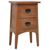 Vidaxl nachtkastje 40x29x68 cm massief vurenhout bruin