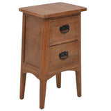 Vidaxl nachtkastje 40x29x68 cm massief vurenhout bruin