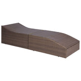 Vidaxl ligbed met kussen poly rattan bruin
