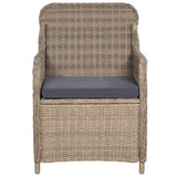 Vidaxl tuinstoelen 2 st met kussens poly rattan bruin
