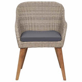 Vidaxl tuinstoelen 2 st met kussens poly rattan bruin